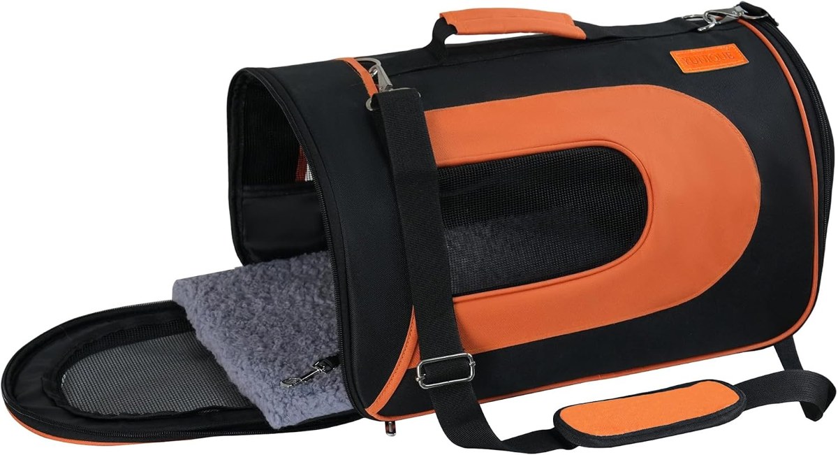 YUNIQUE Collapsible Cat Carrier with Visor, up to 15 lb detail
